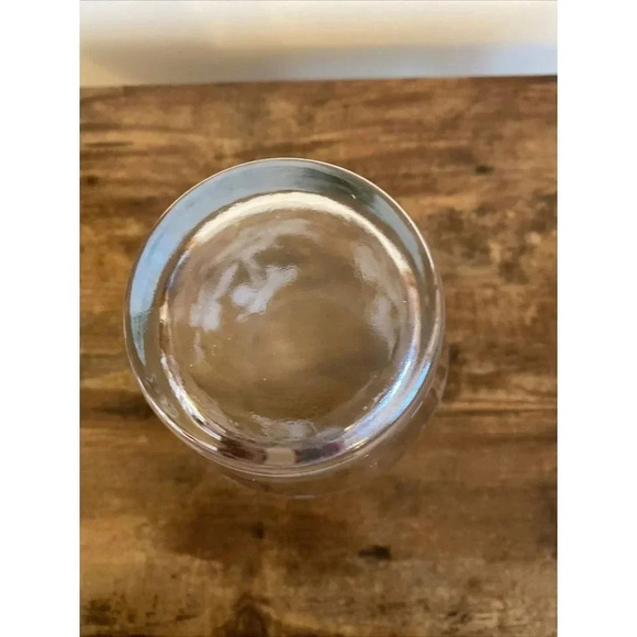 Pasabahce Made In Turkey Art Glass Clear Etched White Floral Vase 8”H 3.75”D - Picture 6 of 7